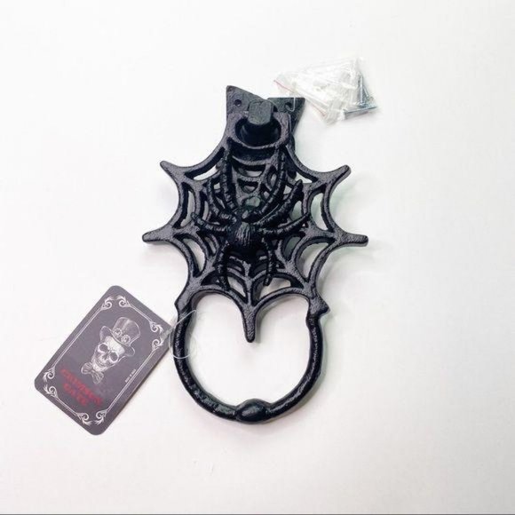 Crimson Gate Other - NWT Crimson Gate Black Spider Door Knocker Gothic Metal Cast Iron Halloween Home